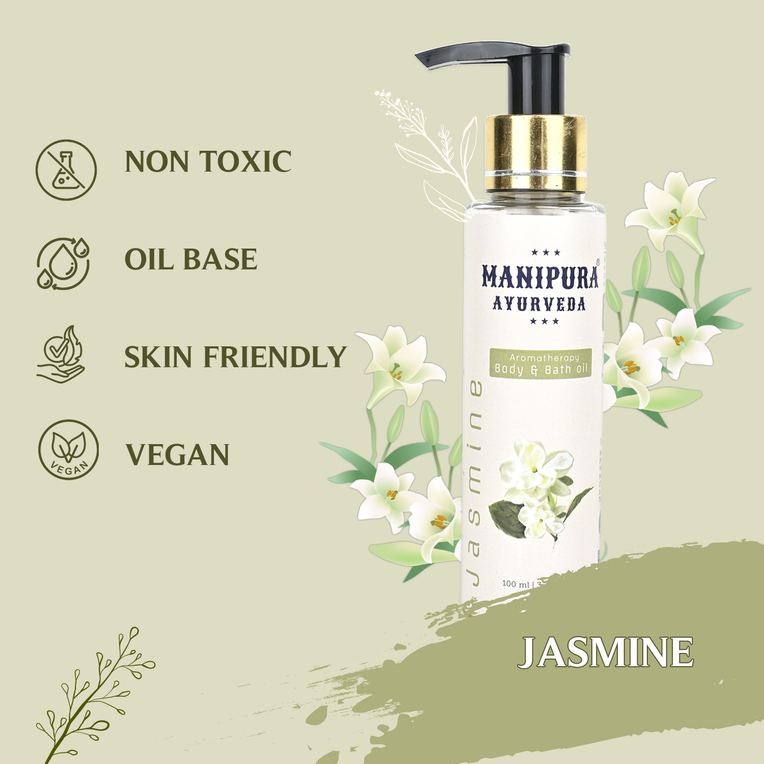 Aromatherapy Body & Bath Oil – Jasmine